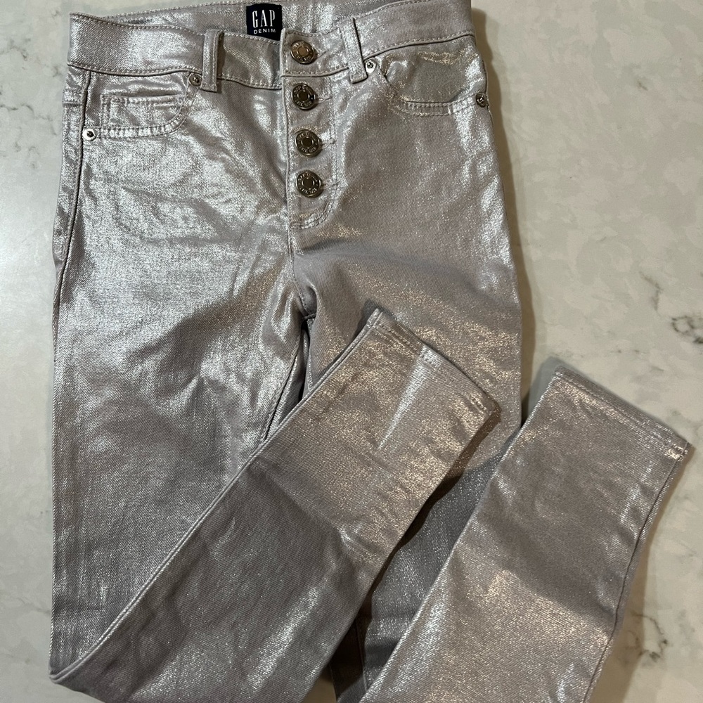 Gap Girls High Rise Coated Jeggings